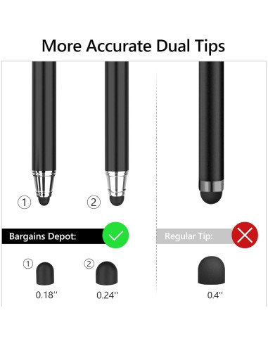 Bolígrafo Táctil 2 en 1 Bargains Depot con 20 Puntas de Goma