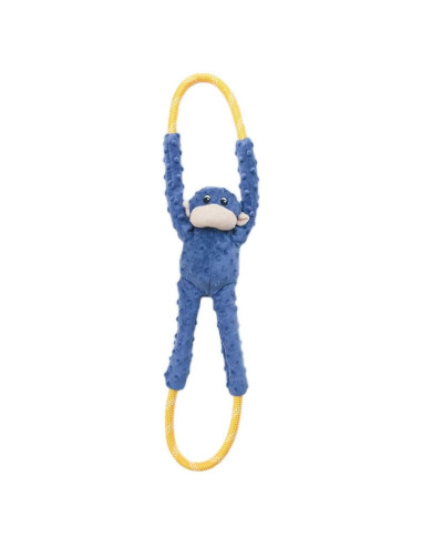 ZippyPaws Monkey RopeTugz Azul - Juguete Duradero para Perros