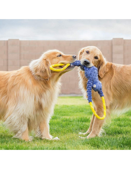 ZippyPaws Monkey RopeTugz Azul - Juguete Duradero para Perros
