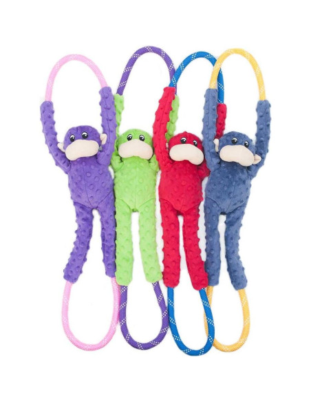 ZippyPaws Monkey RopeTugz Azul - Juguete Duradero para Perros