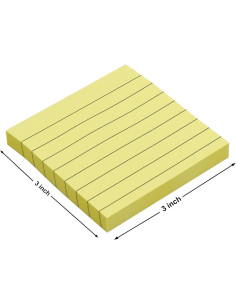 Notas Adhesivas Autoadhesivas Andoca 7.62x7.62 cm Amarillo Pastel 600 Hojas 2