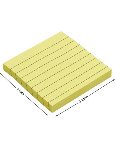 Notas Adhesivas Autoadhesivas Andoca 7.62x7.62 cm Amarillo Pastel 600 Hojas