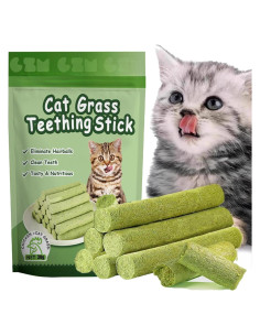 6 Palitos de Hierba Natural para Gatos - Snack Masticable NSWXZDS