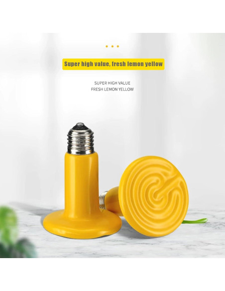 Lámpara de Calor Cerámica JZNCHP 100W para Reptiles y Pollos