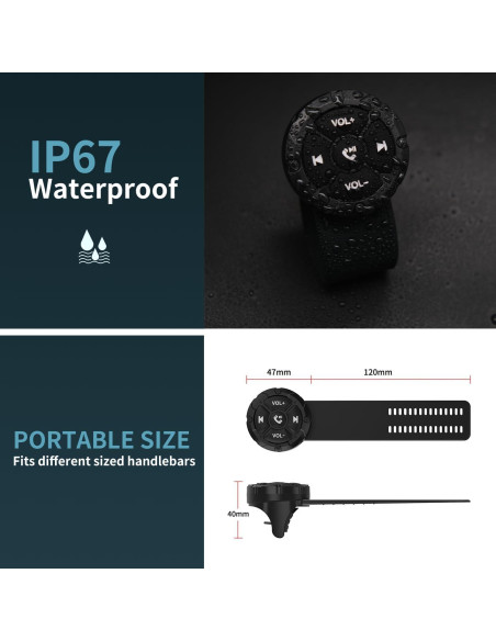 Control Remoto Bluetooth Jaesien DQX-Q7 Impermeable Negro