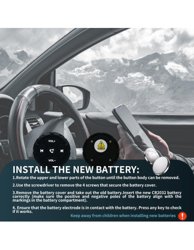 Control Remoto Bluetooth Jaesien DQX-Q7 Impermeable Negro