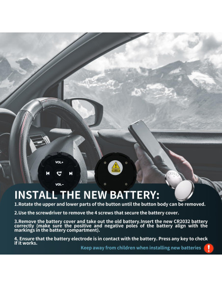 Control Remoto Bluetooth Jaesien DQX-Q7 Impermeable Negro