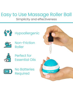 Rodillo de Masaje Vive Health - Terapia Manual 15cm Verde 2