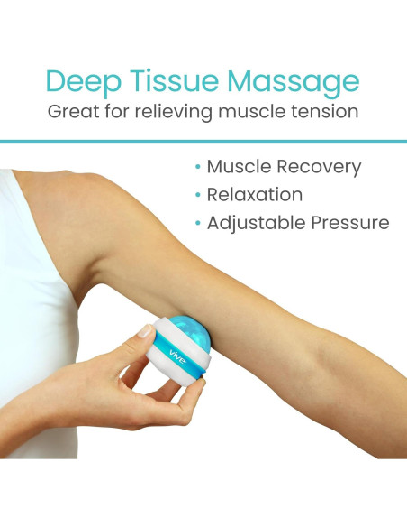 Rodillo de Masaje Vive Health - Terapia Manual 15cm Verde