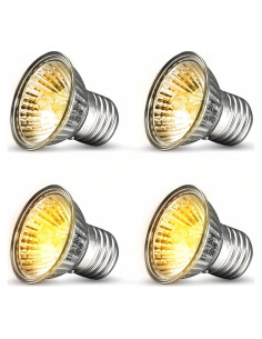 GOZILLA Paquete de 4 Bombillas de Calor UVA UVB E27 25W 50W
