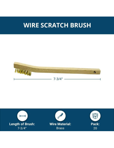 Cepillo de Soldador Benchmark Abrasives 20 Piezas Latón