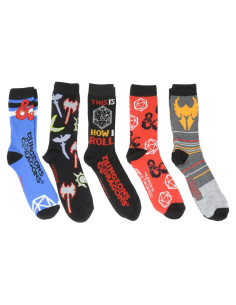 Calcetines de Hombre Hyp Dungeons and Dragons - Paquete de 5