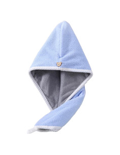 Toalla de Microfibra para Cabello XPZKAIYUE Azul y Gris 25x50cm