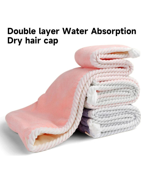 Toalla de Microfibra para Cabello XPZKAIYUE Azul y Gris 25x50cm