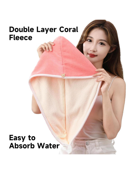 Toalla de Microfibra para Cabello XPZKAIYUE Azul y Gris 25x50cm