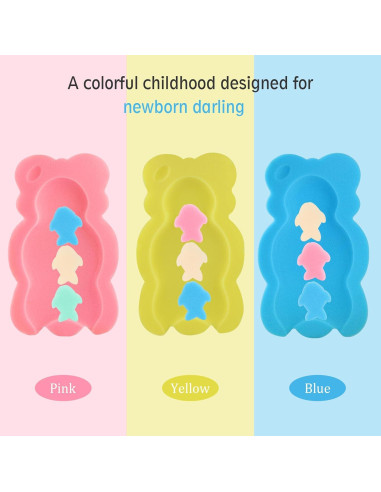 Cojín de Baño para Bebés Azul - Esponja de Fibra 48x30x5cm