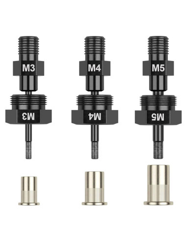 Beaspire Taladro Inalámbrico de Remaches M3 M4 M5 - 3 Piezas