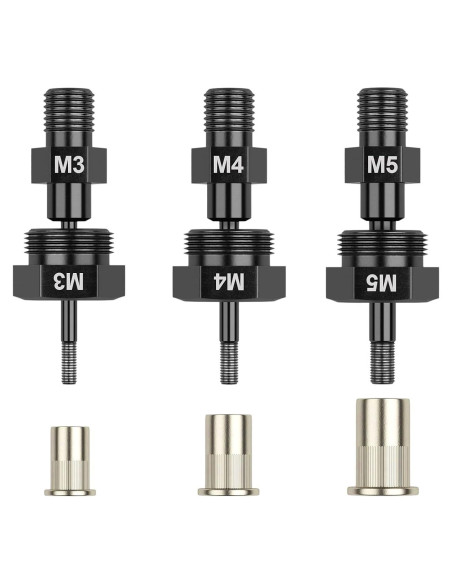 Beaspire Taladro Inalámbrico de Remaches M3 M4 M5 - 3 Piezas
