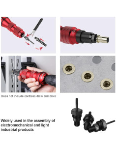 Beaspire Taladro Inalámbrico de Remaches M3 M4 M5 - 3 Piezas 2