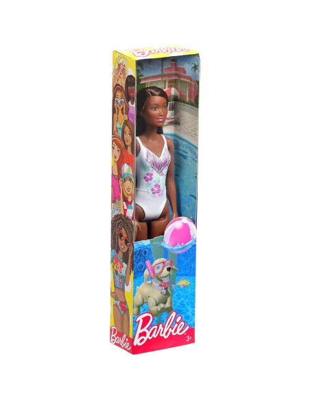 Muñeca de Moda Barbie Traje de Baño Floral 32.39 cm