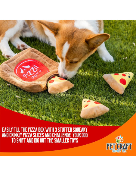 Juguete de Peluche Interactivo Pet Craft Supply Pizza Mutt