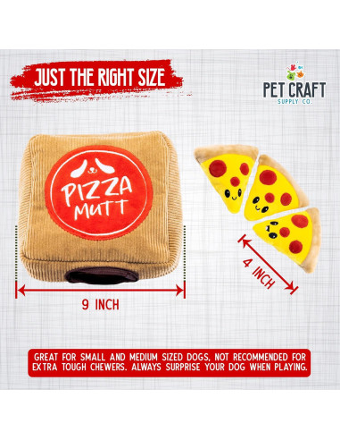 Juguete de Peluche Interactivo Pet Craft Supply Pizza Mutt