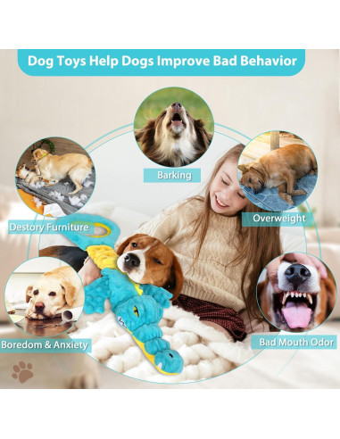 Juguete para Perros Cocodrilo Eneston 30cm Resistente Squeaky