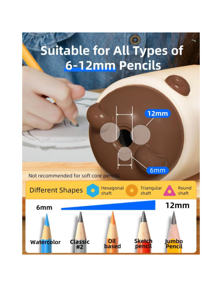 Afilador de Lápices Automático ZMOL Recargable 3 Niveles