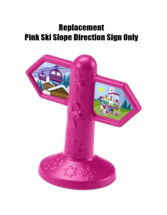 Parte de Reemplazo Fisher-Price Little People HMK85 - Señal Esquí Rosa 2