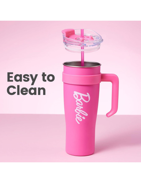 Taza de Acero Inoxidable MINISO Barbie 1600 mL Rosa