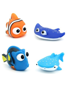 Juguetes de Baño para Bebés MIWEN - 4 Piezas en Forma de Pez