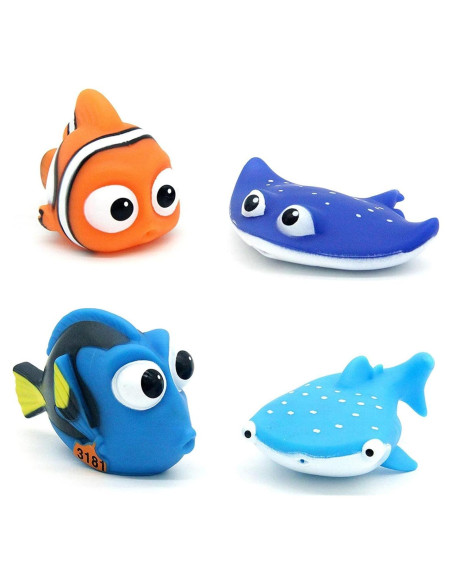 Juguetes de Baño para Bebés MIWEN - 4 Piezas en Forma de Pez