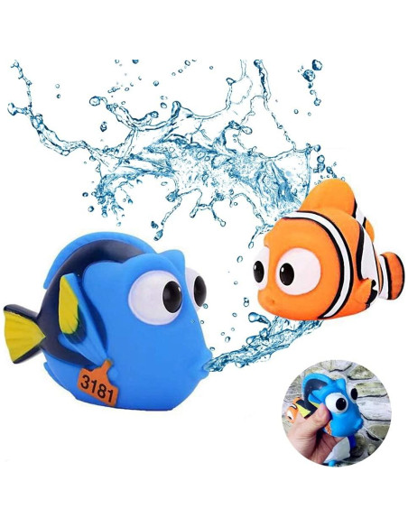 Juguetes de Baño para Bebés MIWEN - 4 Piezas en Forma de Pez