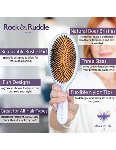 Cepillo de Pelo Natural Rock & Ruddle Gatos Lindos 20cm