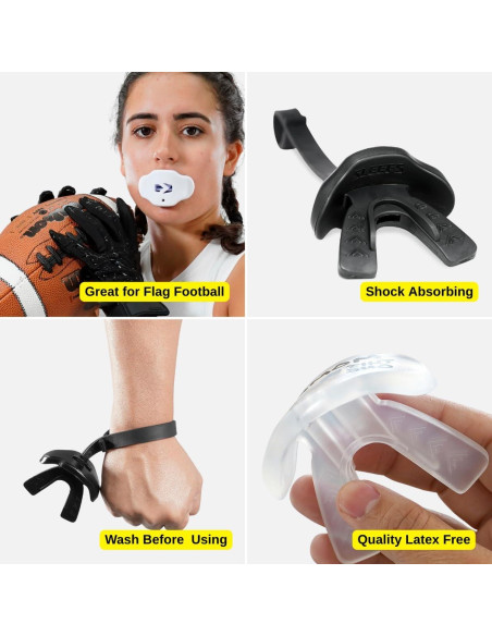 Protector Bucal Deportivo SLEEFS Negro Adulto - Sin Hervir