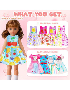 Conjunto Miniatuas 44 Pcs Pamonrueer - Vestidos y Accesorios 2