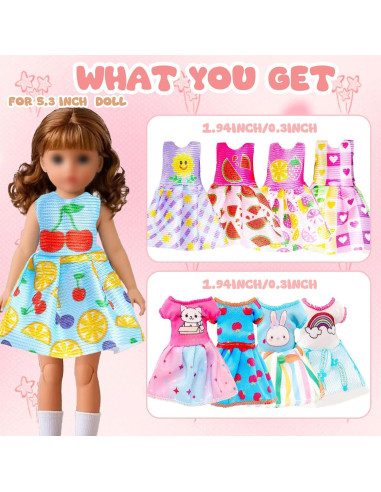 Conjunto Miniatuas 44 Pcs Pamonrueer - Vestidos y Accesorios