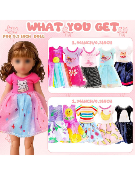 Conjunto Miniatuas 44 Pcs Pamonrueer - Vestidos y Accesorios