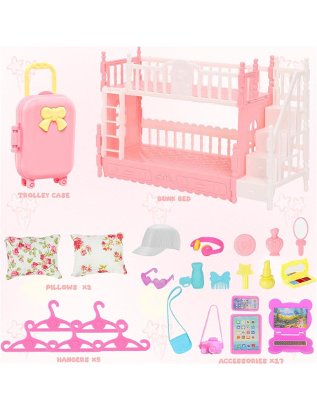 Conjunto Miniatuas 44 Pcs Pamonrueer - Vestidos y Accesorios