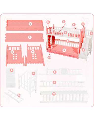 Conjunto Miniatuas 44 Pcs Pamonrueer - Vestidos y Accesorios