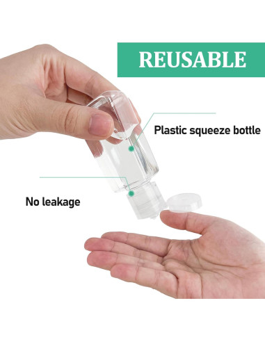 6 Llaveros de Desinfectante de Manos Koceci 30ml con Soporte de Cuero