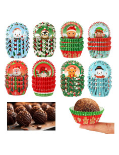 AUGSUN Mini Forros para Cupcakes Navideños 800 Piezas Multicolor