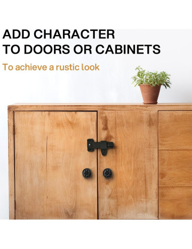 Cierre de Puerta de Granero Nordstrand - Pestillo Flip Negro 4mm