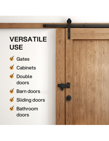 Cierre de Puerta de Granero Nordstrand - Pestillo Flip Negro 4mm