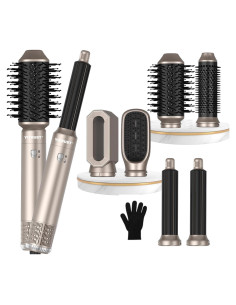 Cepillo Secador de Cabello 6 en 1 Yitrust 1000W Iónico Dorado