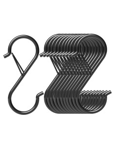 Paquete de 12 Ganchos en S Newlia con Hebilla de Seguridad 8.9 cm