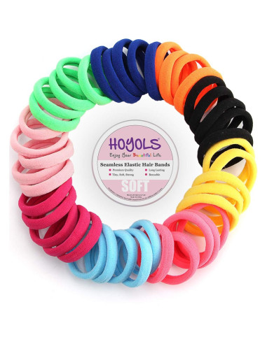 Gomas de Pelo Sin Costuras Hoyols 100 Piezas Coloridas 4cm