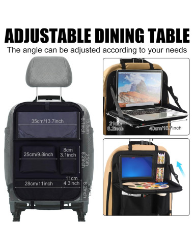 Organizador de Asiento Trasero Datanly con Bandeja Plegable 2 Pcs