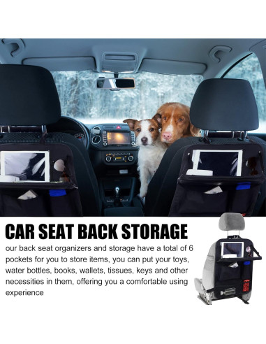 Organizador de Asiento Trasero Datanly con Bandeja Plegable 2 Pcs