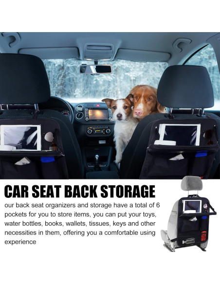 Organizador de Asiento Trasero Datanly con Bandeja Plegable 2 Pcs